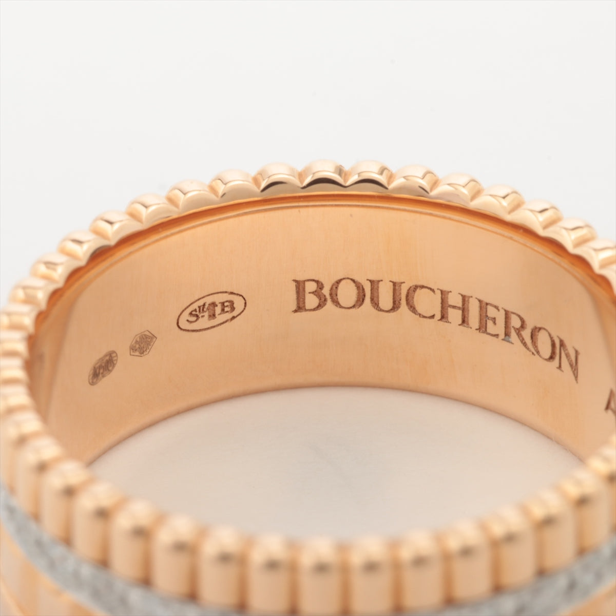 Boucheron Quatre Radiant small diamond rings 750(PG×WG) 7.3g 51