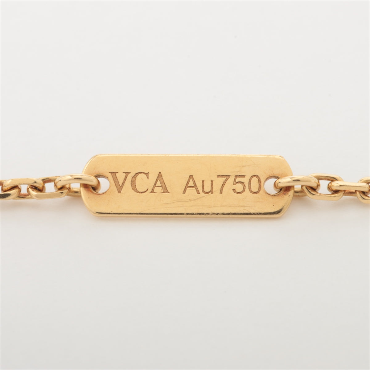 Van Cleef & Arpels Vintage Alhambra 1P diamond Sable Necklace 750(YG) 6.5g