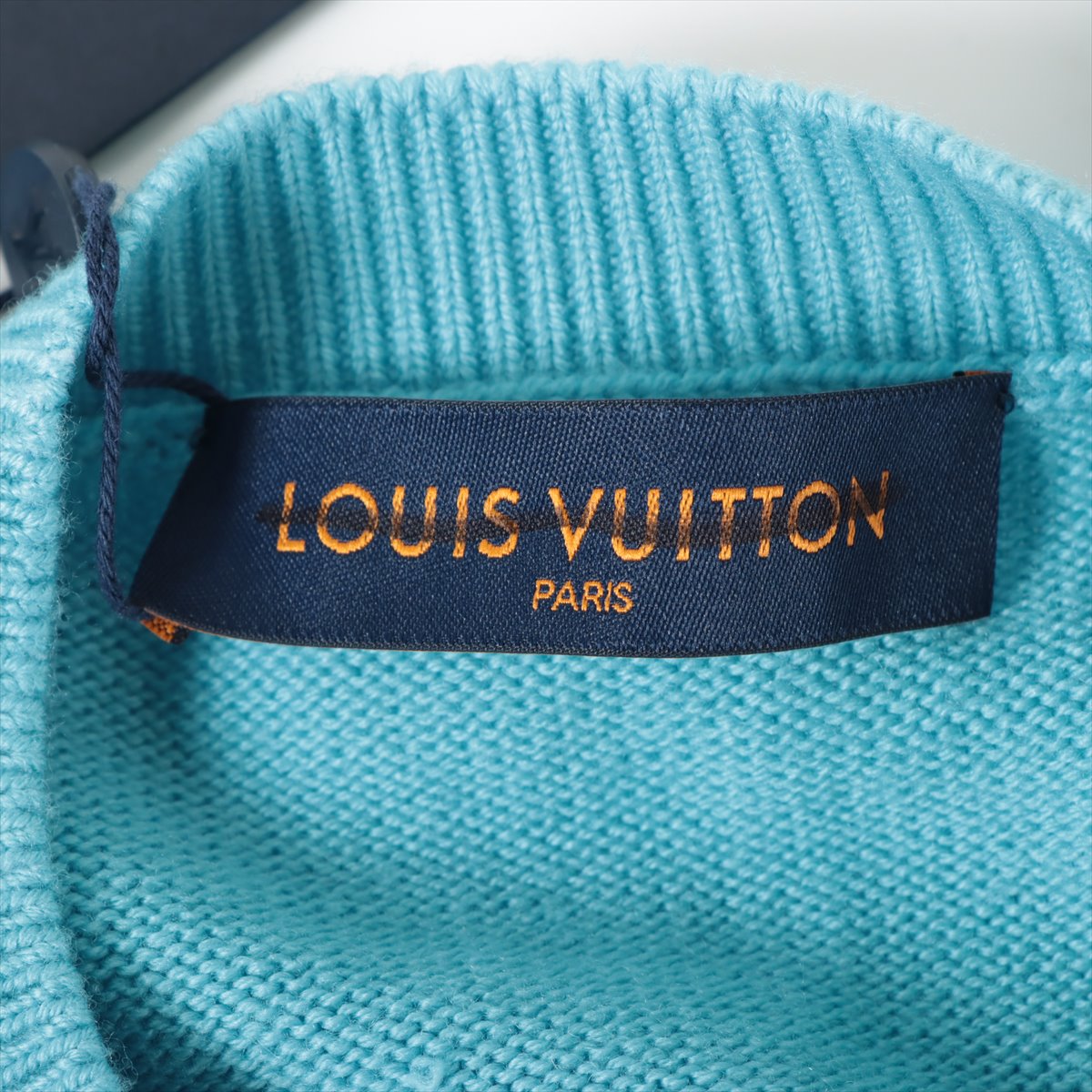 Louis Vuitton 21SS Wool Knit S Men's Blue  RM211 Distorted GIANT DAMIER