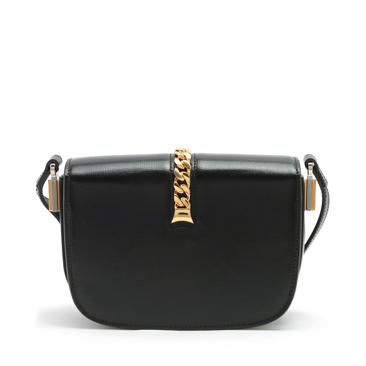 Gucci Sylvie 1969 Leather Shoulder bag Black 615965