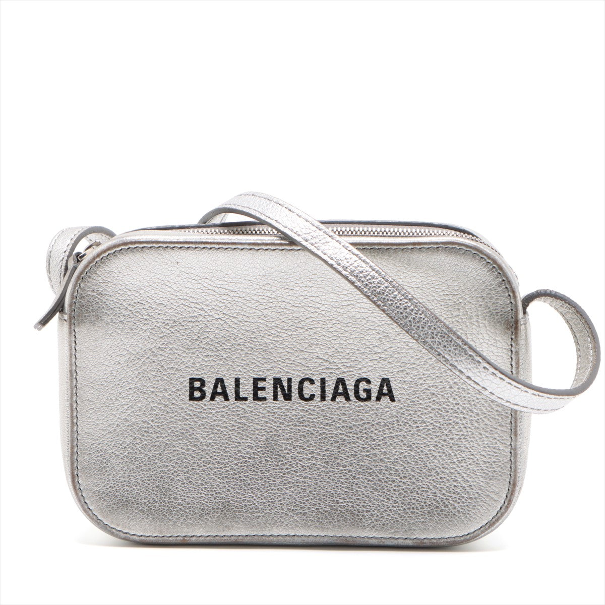 Balenciaga Everyday Camera Bag Leather Shoulder bag Silver 552372