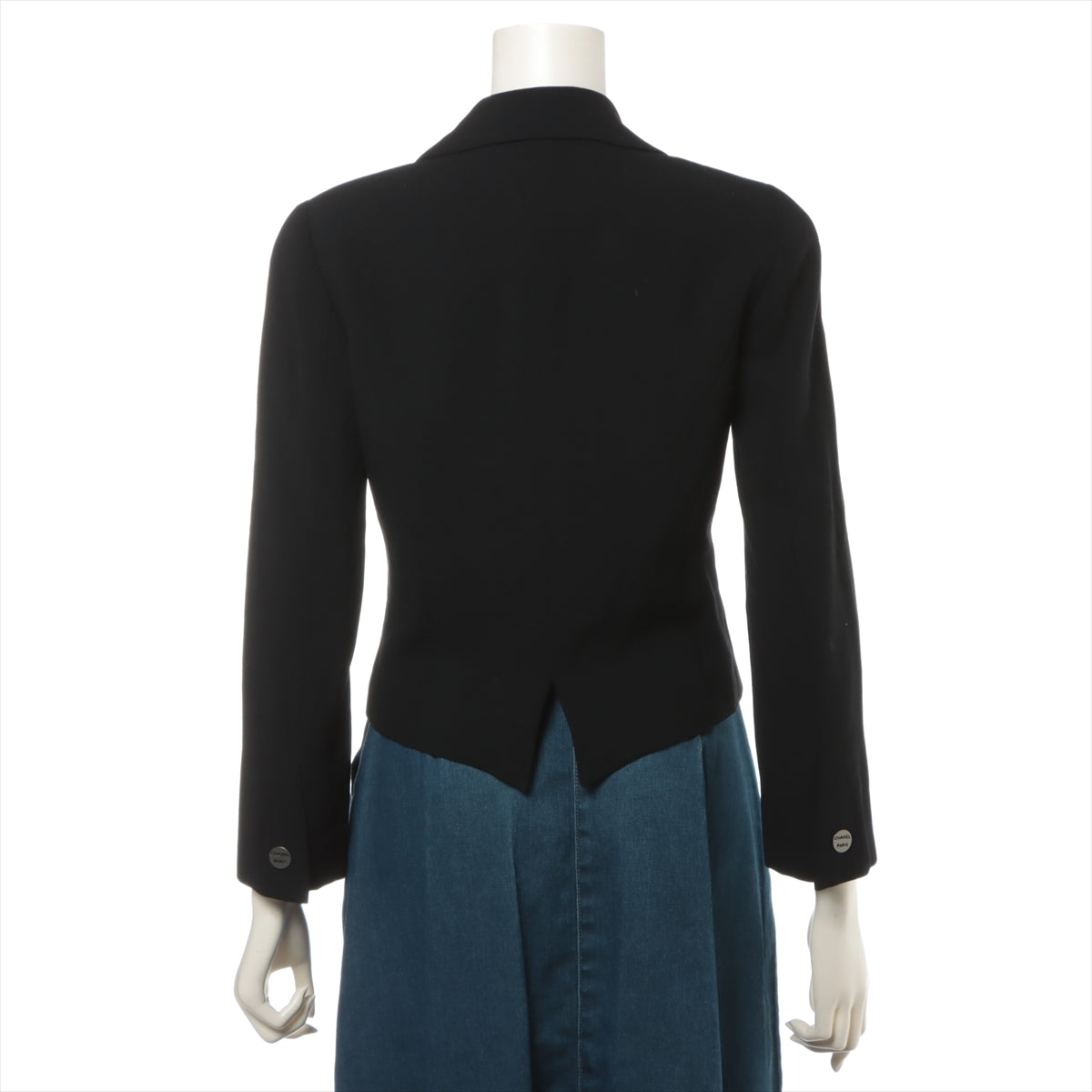 Chanel 00C Wool & silk Jacket 36 Ladies' Black  P15045