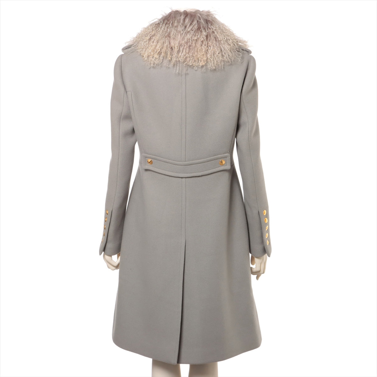 Gucci 11 years Cotton & Wool coats 42 Ladies' Grey  268437 Removable fur