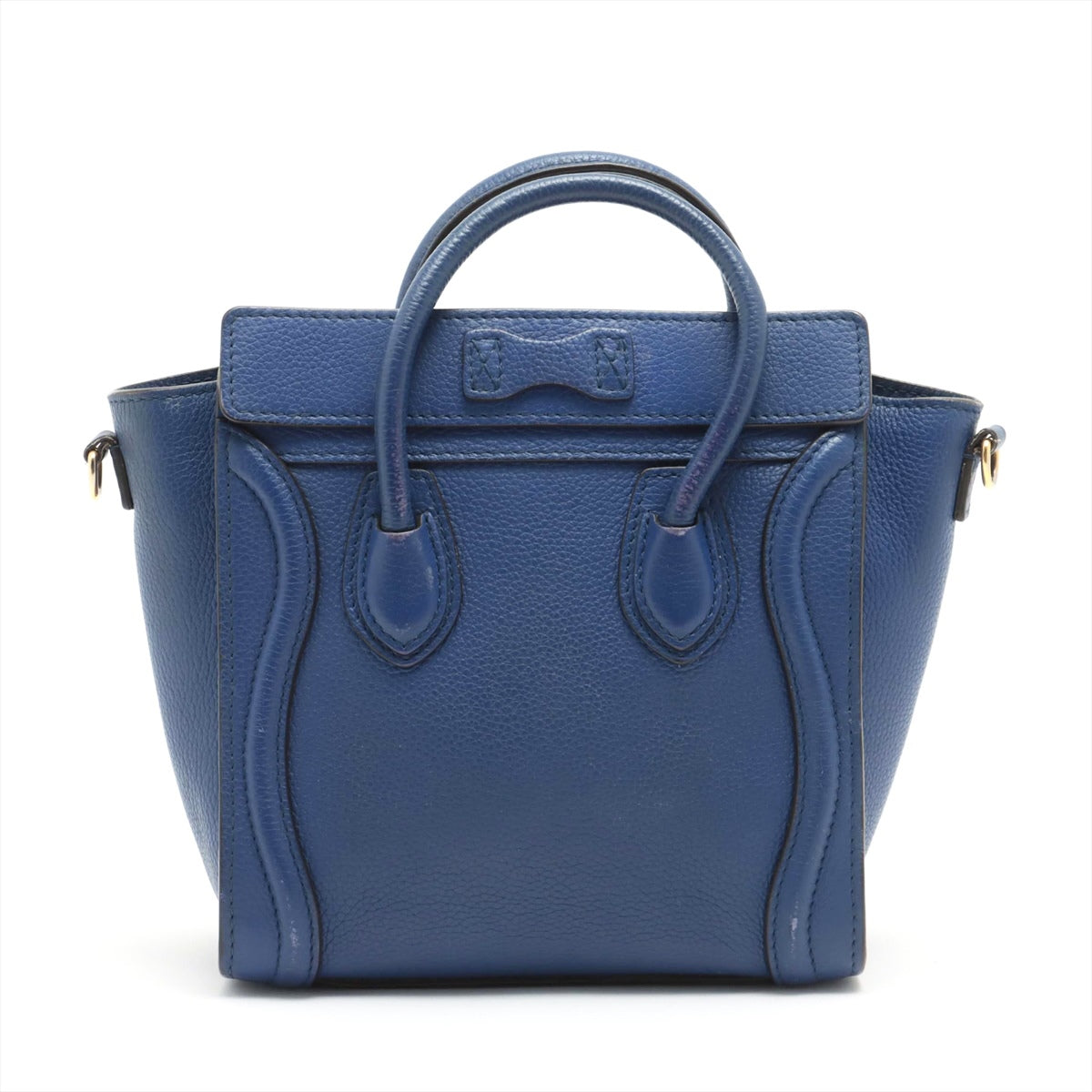 CELINE Luggage Nano shopper Leather 2way handbag Blue