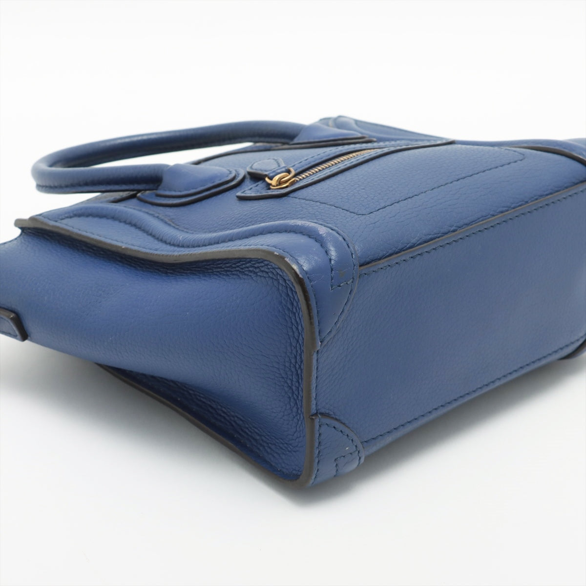 CELINE Luggage Nano shopper Leather 2way handbag Blue