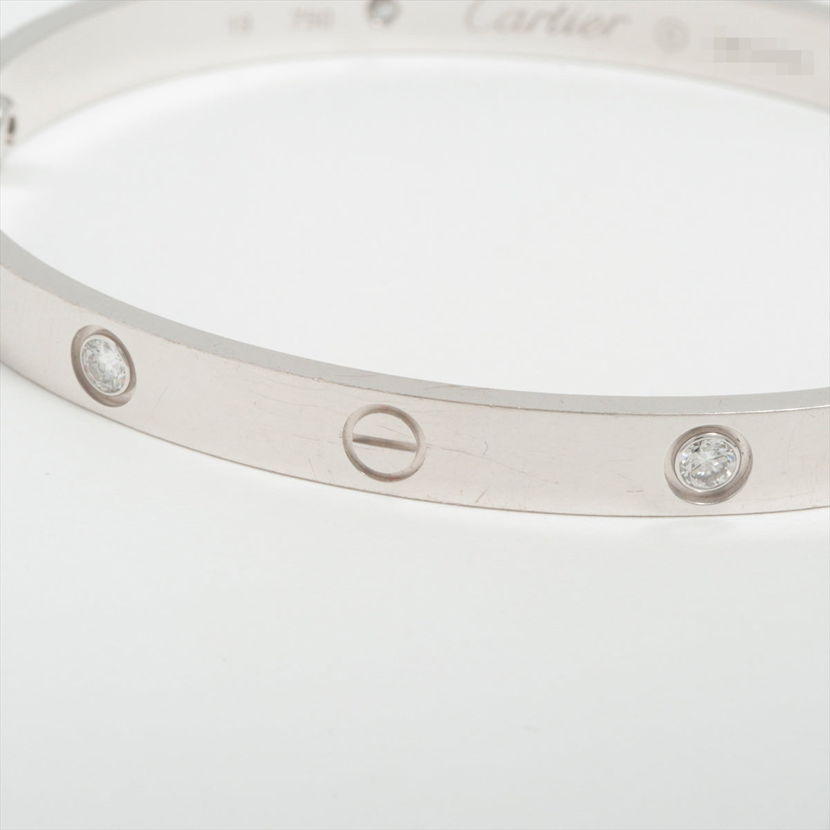 Cartier Love half diamond Bracelet 750(WG) 36.5g 19