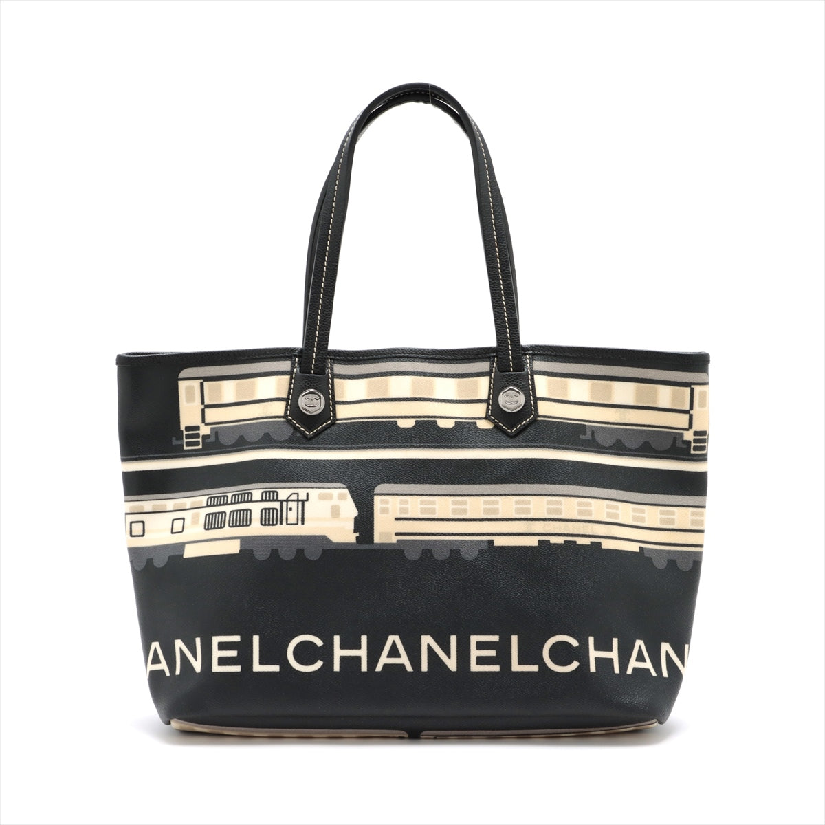Chanel Central Station PVC & leather Tote bag Black Silver Metal fittings 11XXXXXX
