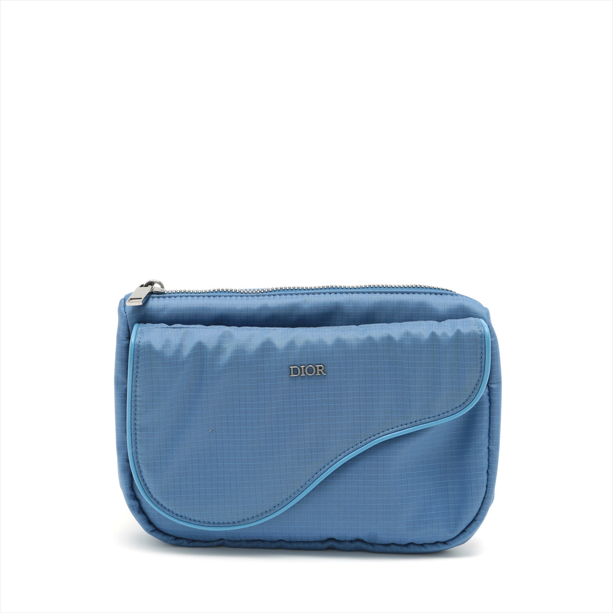 Christian Dior Saddle Nylon & Leather Sling backpack Blue