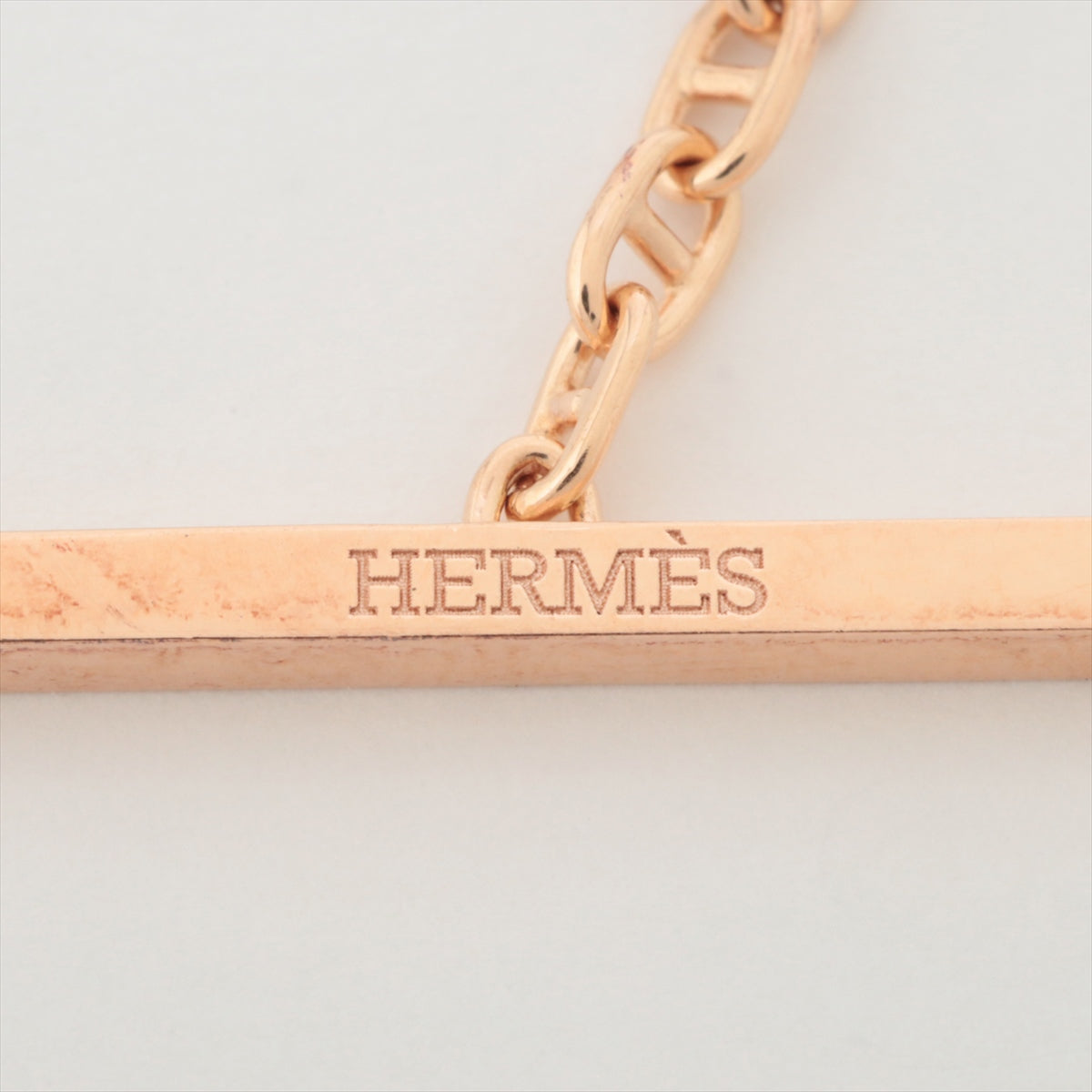 Hermès Chaîne d'Ancre contours diamond Bracelet 750(PG) 5.4g ST