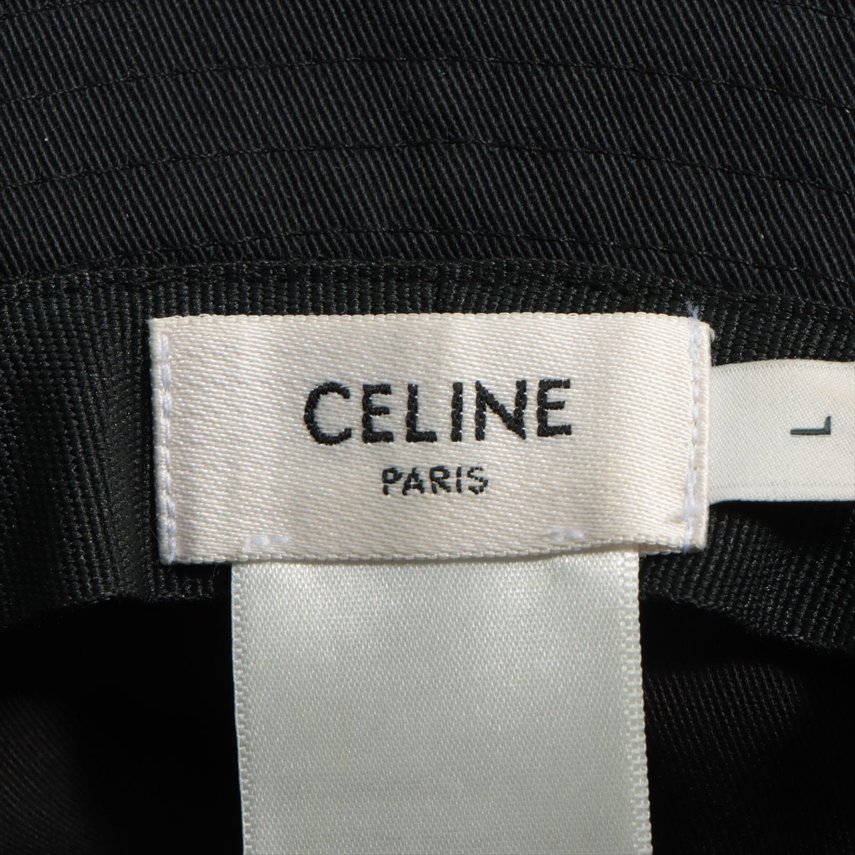 CELINE Logo Bucket Hat Cotton & Polyester Black