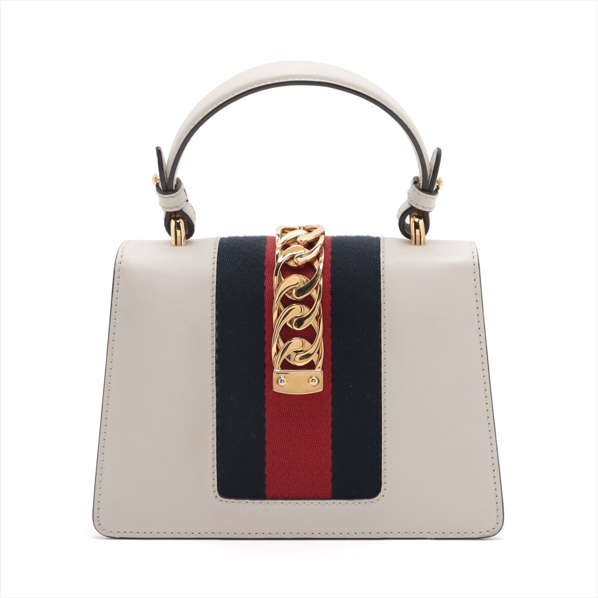 Gucci Sylvie Leather 2way handbag White 470270
