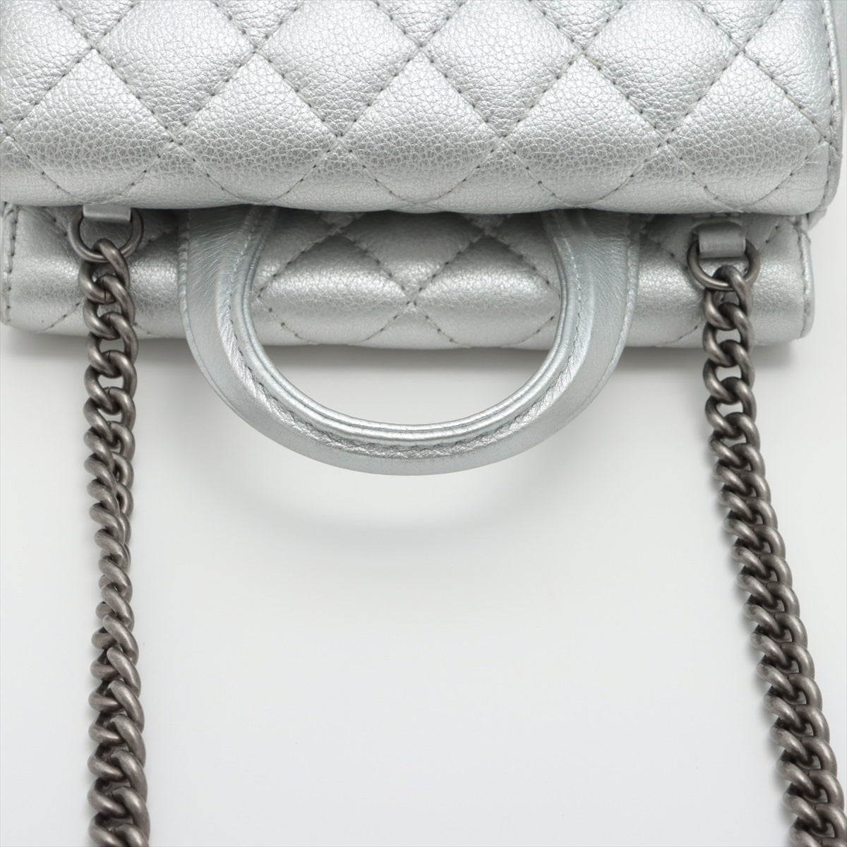 Chanel Matelasse Lambskin 2way handbag Chain shoulder Silver Gunmetallic hardware 22XXXXXX