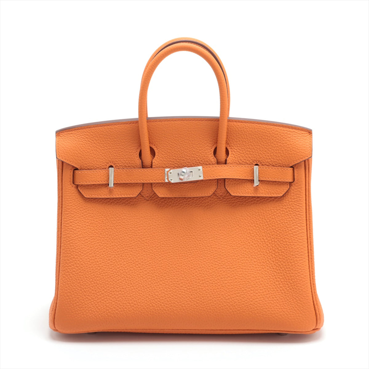 Hermès Birkin 25 Togo Orange Silver Metal fittings B: 2023