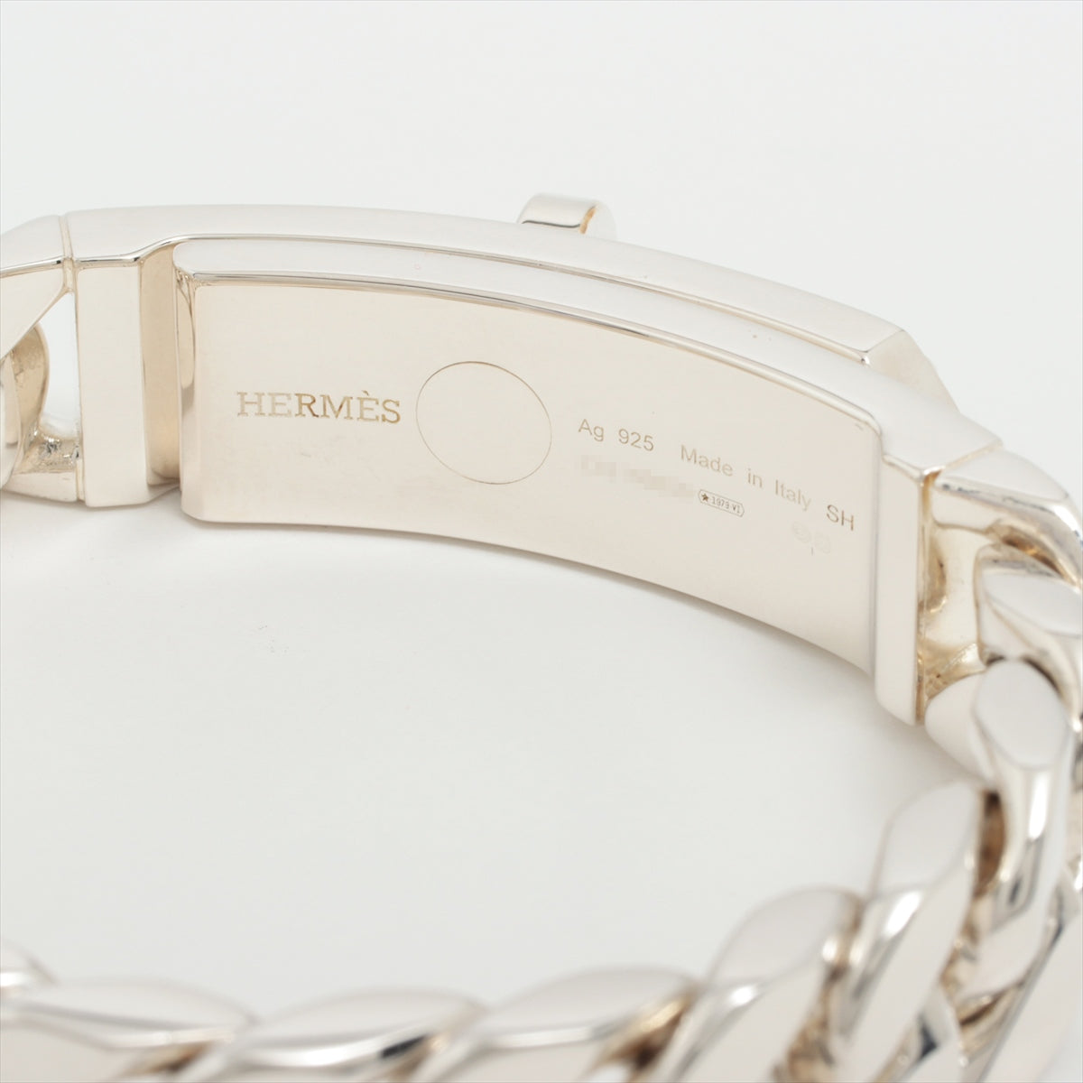 Hermès Kelly Gourmetto Bracelet SH 925 73.2g Silver