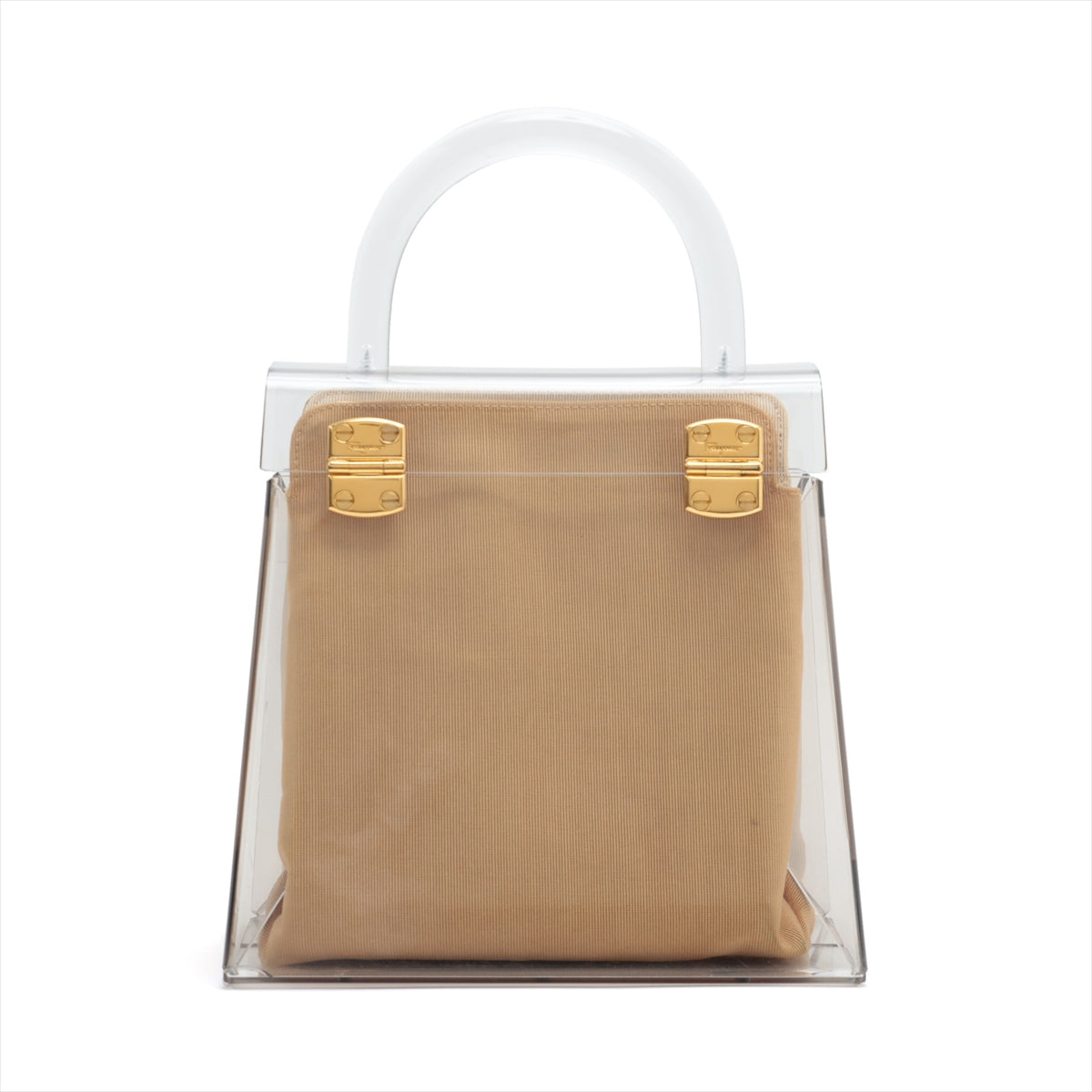 Ferragamo Gancini Acrylic Hand bag Clear 215262