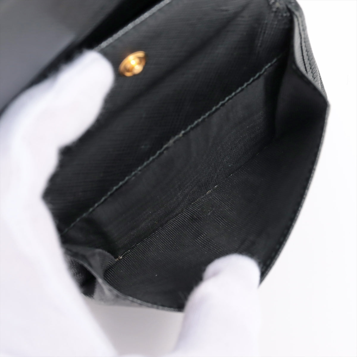 Prada Saffiano Metal 2MC122 Leather Wallet Black