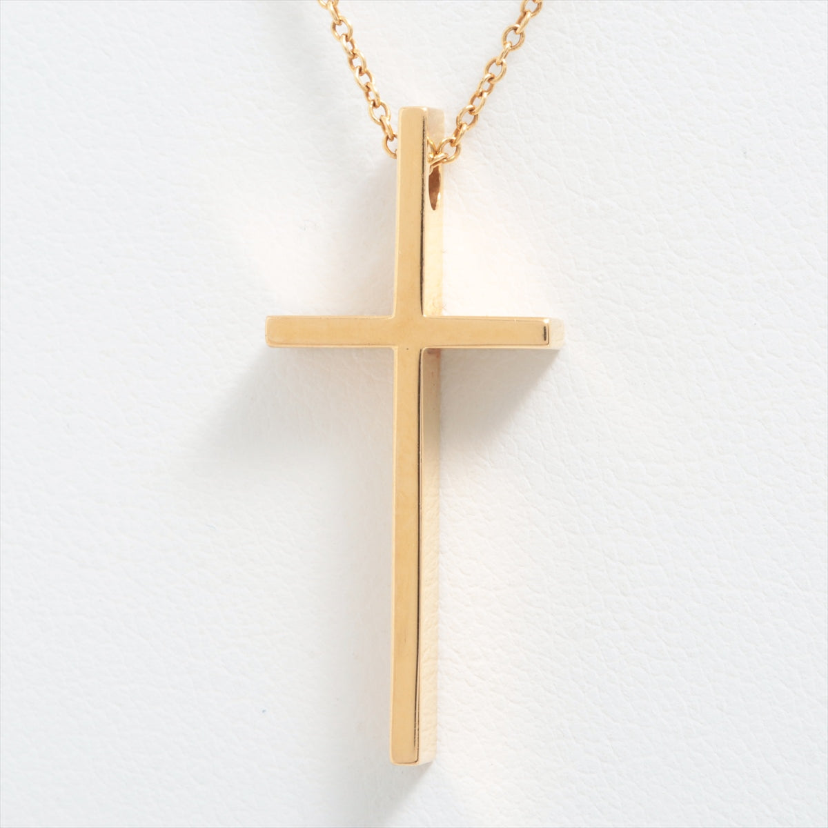 Tiffany Cross Necklace 750(YG) 6.1g