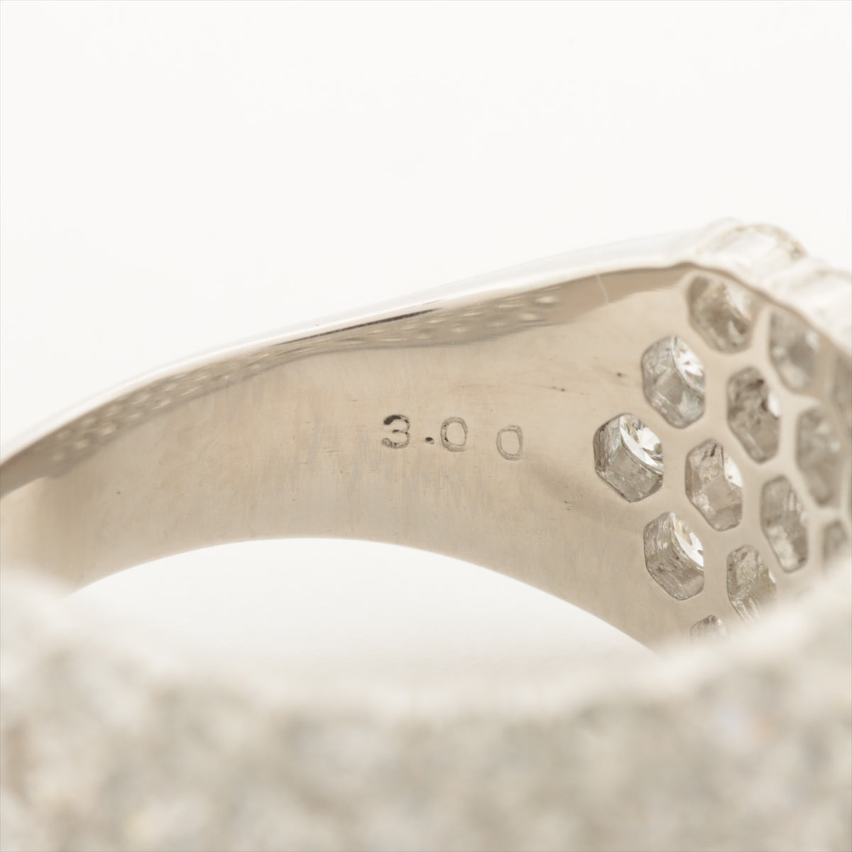 diamond rings Pt900 7.4g 3.00
