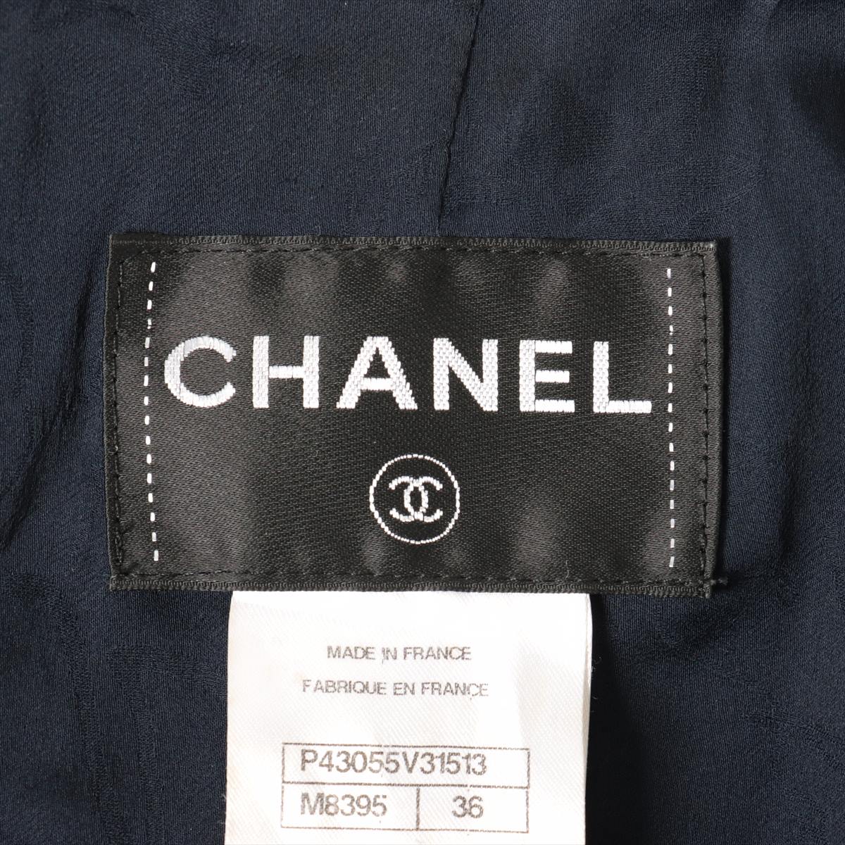 Chanel Coco Mark Tweed Suit jacket 36 Ladies' Navy blue  P43055V31513