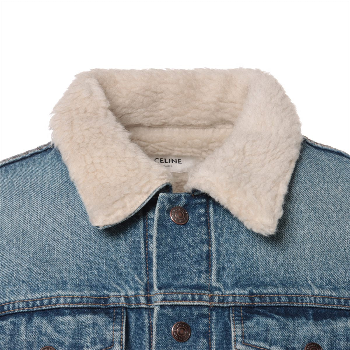 CELINE Cotton & Wool Denim jacket Men's Blue indigo