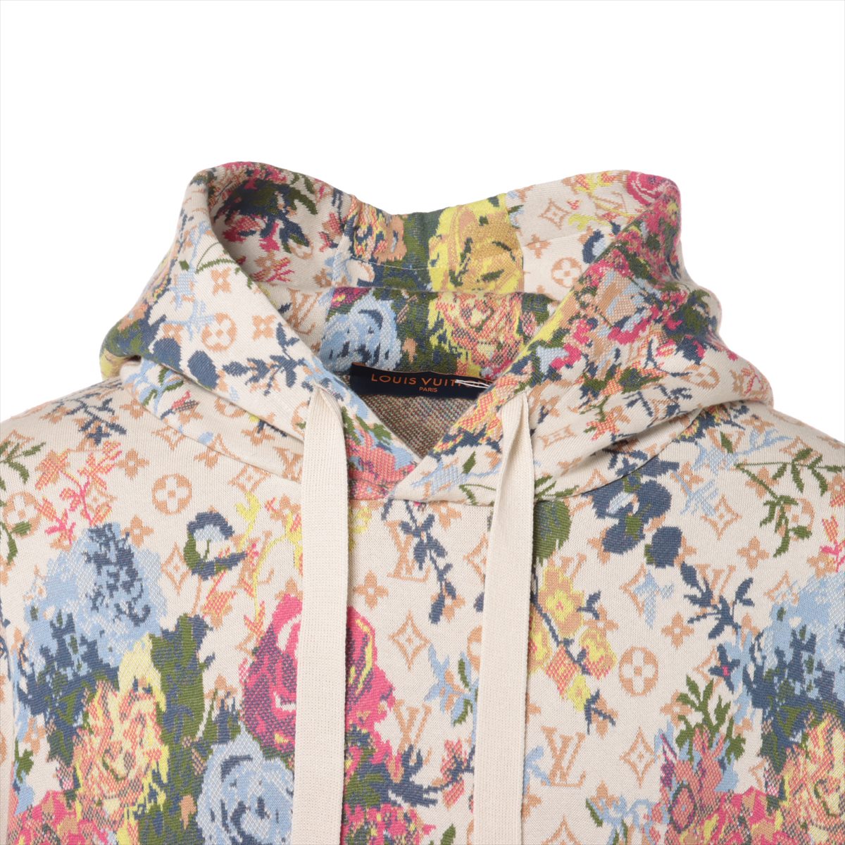 Louis Vuitton 22AW Cotton Parker 4L Men's Multicolor  RM222 LV Flower graphic jacquard hoodie