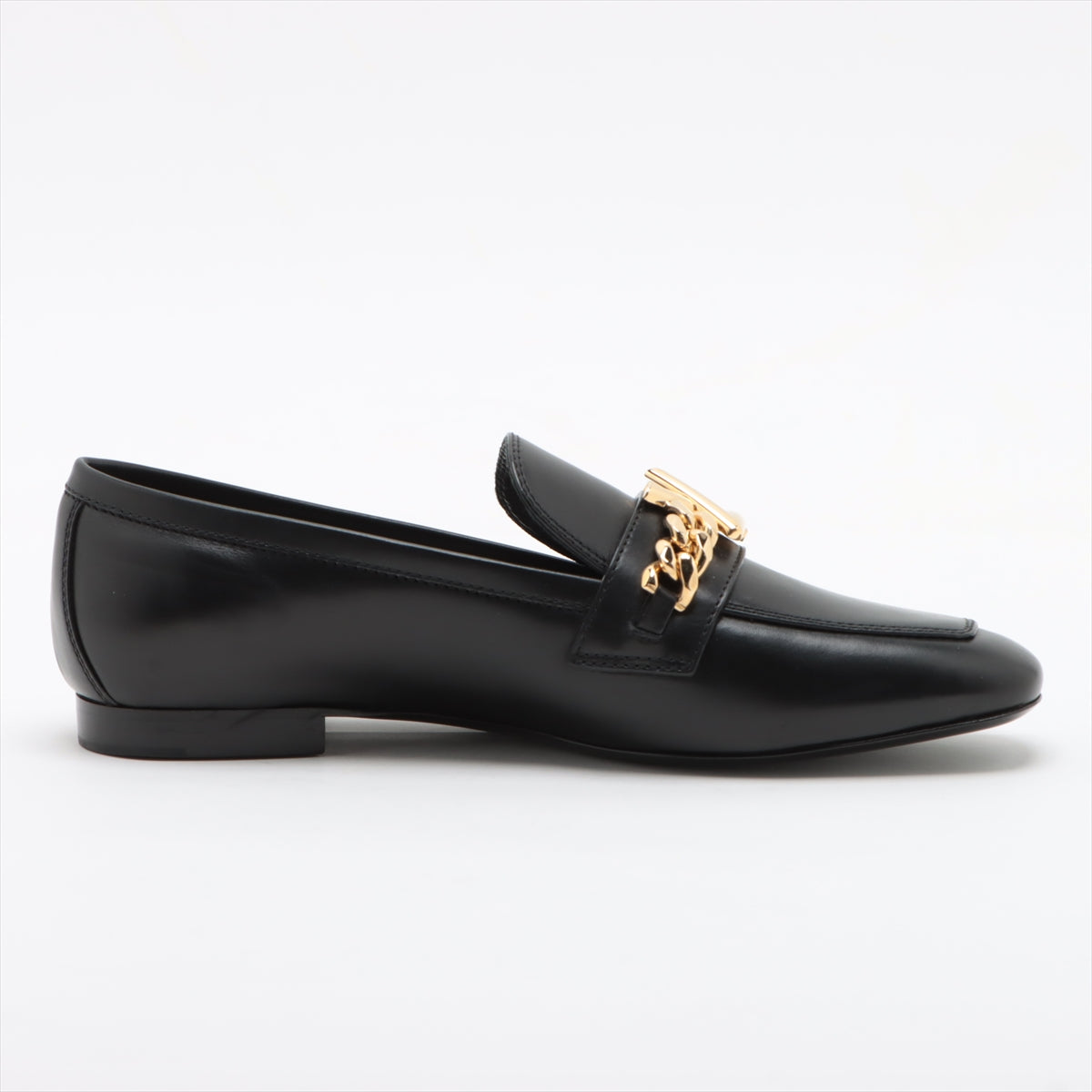 Louis Vuitton Upper case line 18 years Leather Loafer 35 1/2 Ladies' Black SC0178 box There is a bag