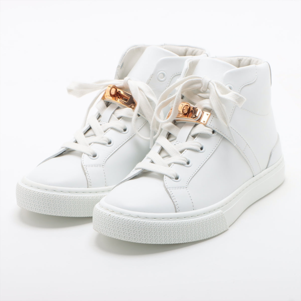 Hermès daydream Leather Sneakers 36 Ladies' White Kelly metal fittings box sack Is there a replacement string