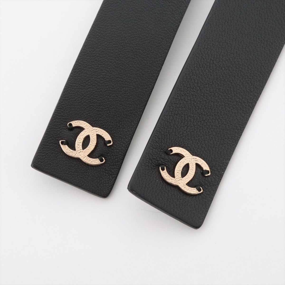 Chanel Coco Mark B20C Belt M Leather Black
