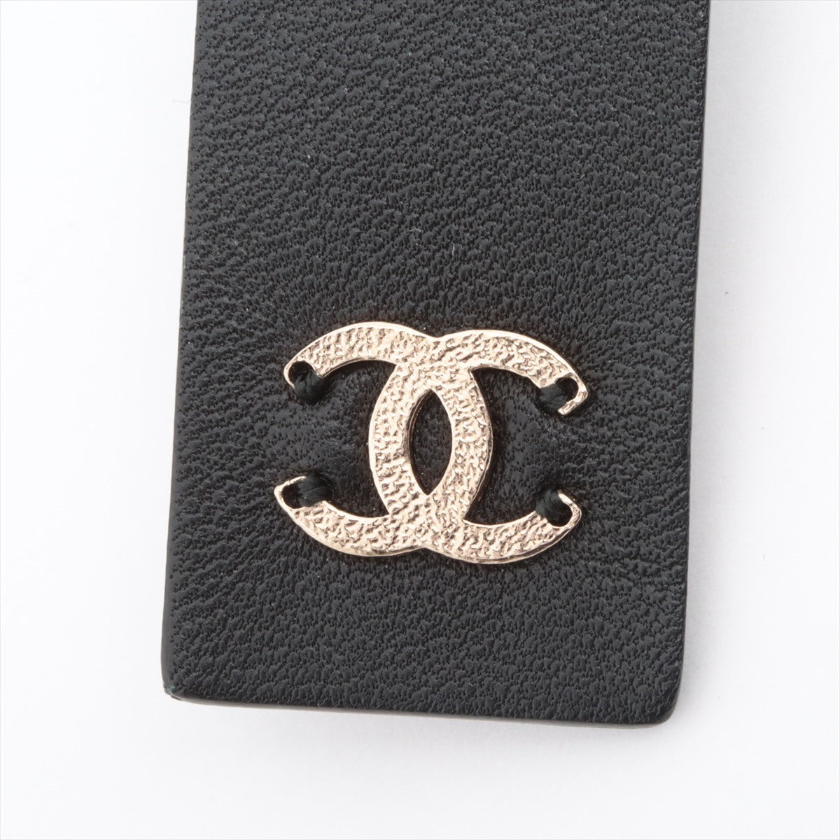 Chanel Coco Mark B20C Belt M Leather Black