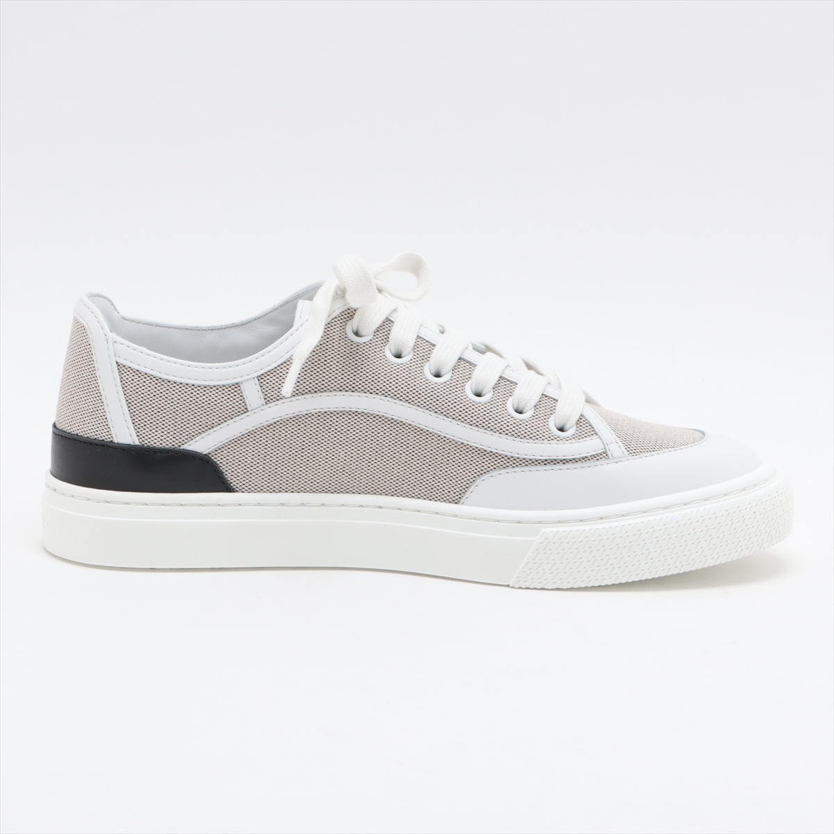 Hermès Canvas & leather Sneakers 36 Ladies' Beige x white get Toile H box sack Is there a replacement string