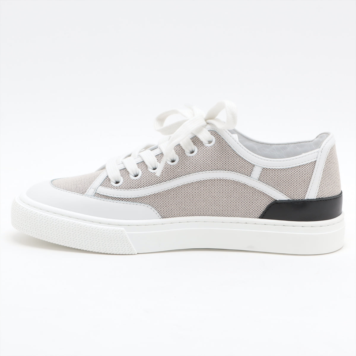 Hermès Canvas & leather Sneakers 36 Ladies' Beige x white get Toile H box sack Is there a replacement string