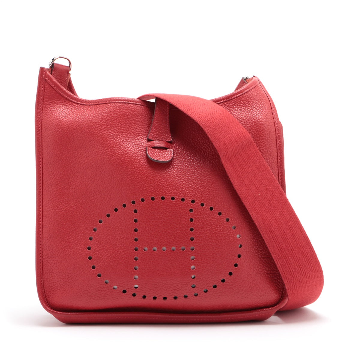 Hermès Evelyne 3 PM Taurillon Clemence Rouge casaque Silver Metal fittings □O: 2011