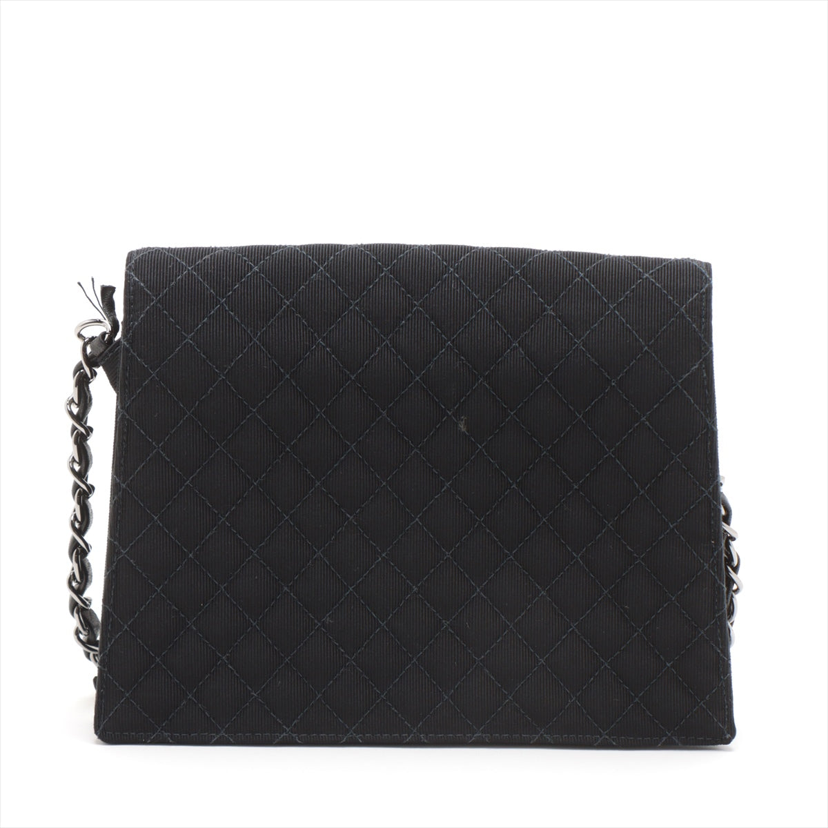 Chanel Camelia Cotton & Peather Chain shoulder bag Matelasse Patches Patch Black Silver Metal fittings 9XXXXXX