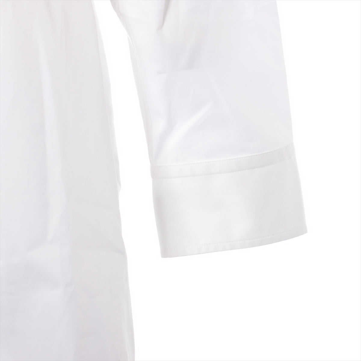 Hermès Cotton Shirt 40 Ladies' White  2023AW mother of pearl buttons H3H0633DV9034