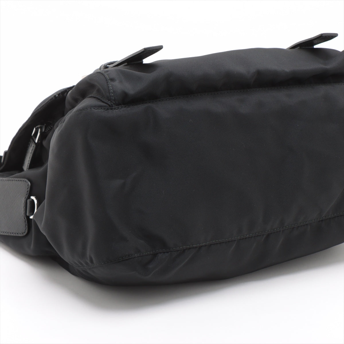 Prada Saffiano x test Nylon & Leather Shoulder bag Black