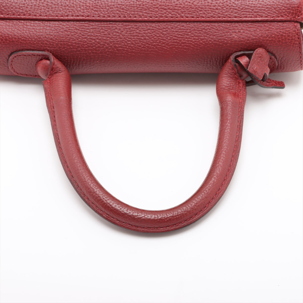 DELVAUX Brillant Leather Hand bag Red