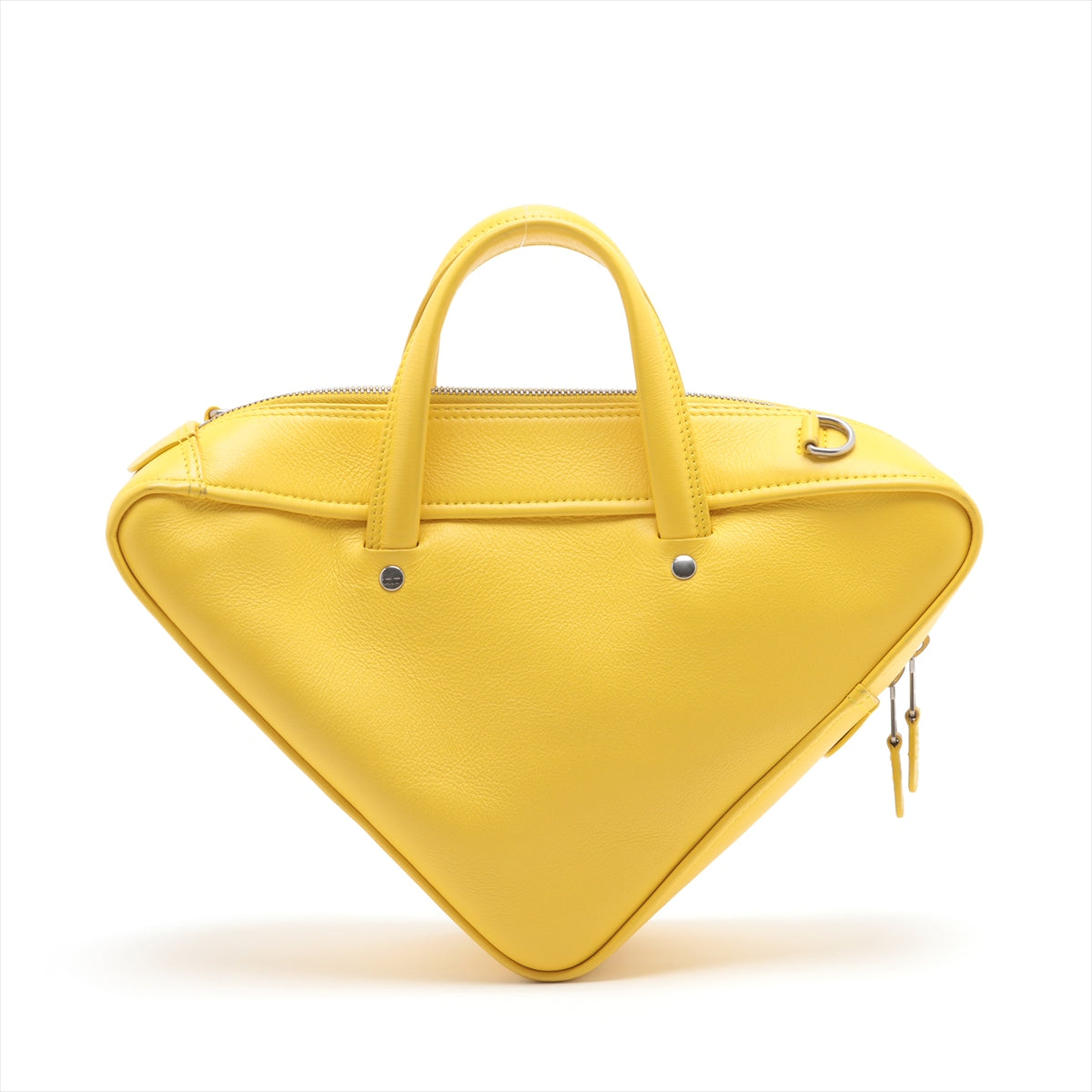 Balenciaga Triangle Duffel Leather 2way handbag Yellow 476975