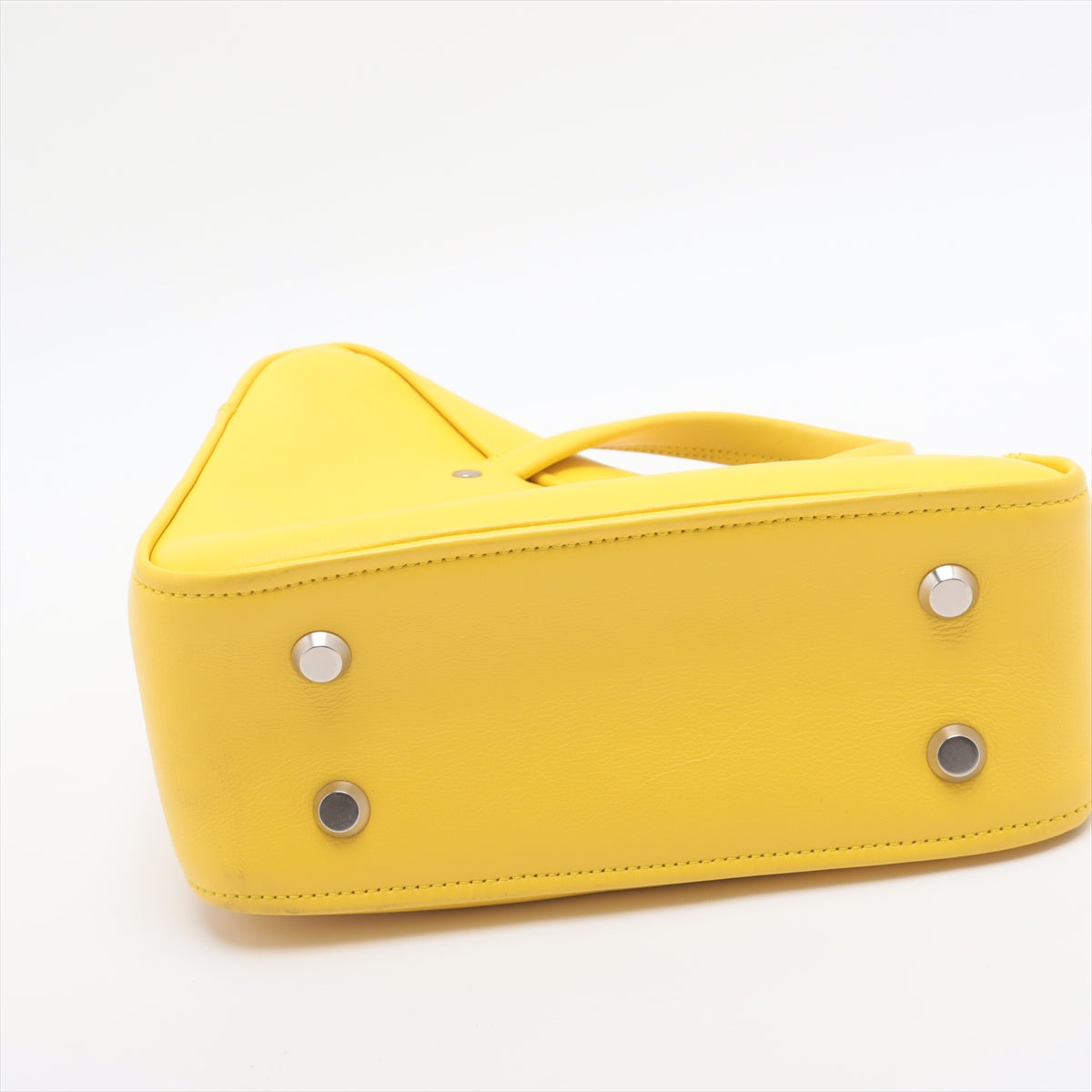 Balenciaga Triangle Duffel Leather 2way handbag Yellow 476975