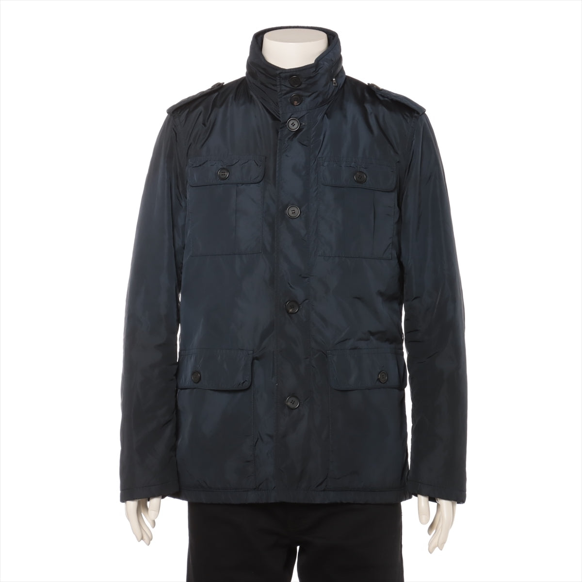 Prada 11 years Polyester & Nylon Insulated jacket 48 Men's Navy Blue Missing belt UGW718
