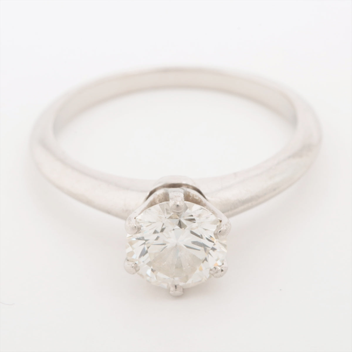 Tiffany Solitaire diamond rings Pt950 4.9g 1.08 I VVS1 EX NONE