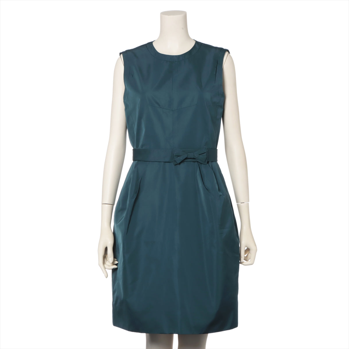 Louis Vuitton 14SS Silk × Polyester Sleeveless dress 38 Ladies' Blue  RW141A