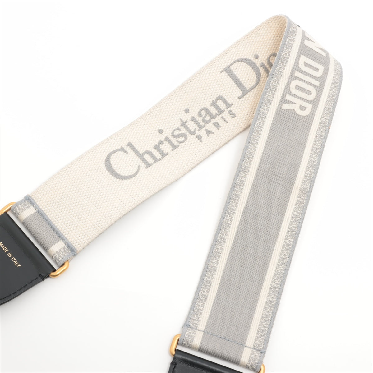 Christian Dior Logo Shoulder strap canvas Grey