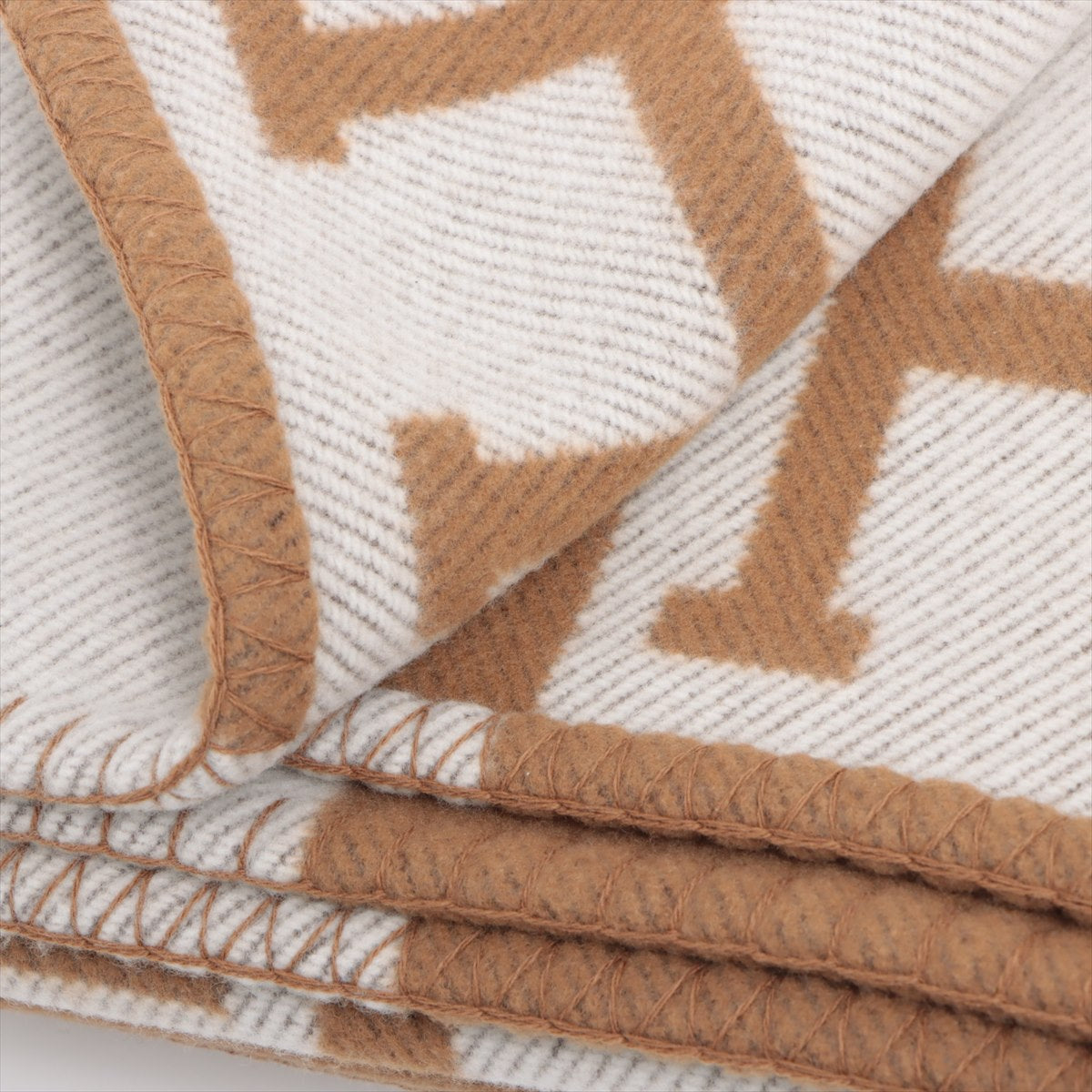 Hermès AVALONE Blanket Wool & Cashmere Brown