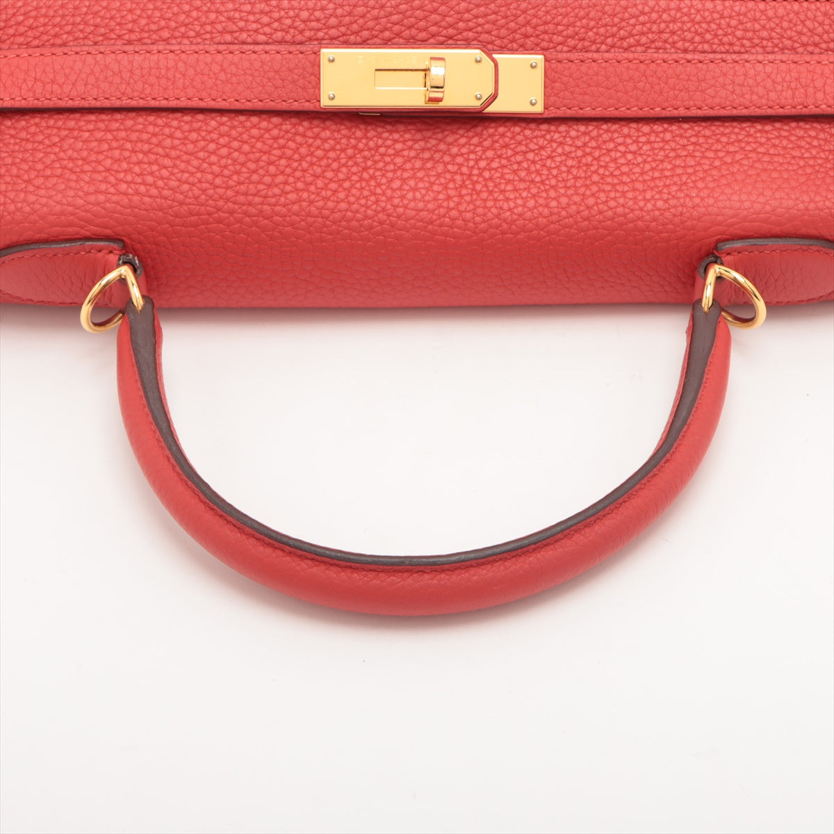 Hermès Kelly 35 Taurillon Clemence Rouge tomate Gold Metal fittings X: 2016