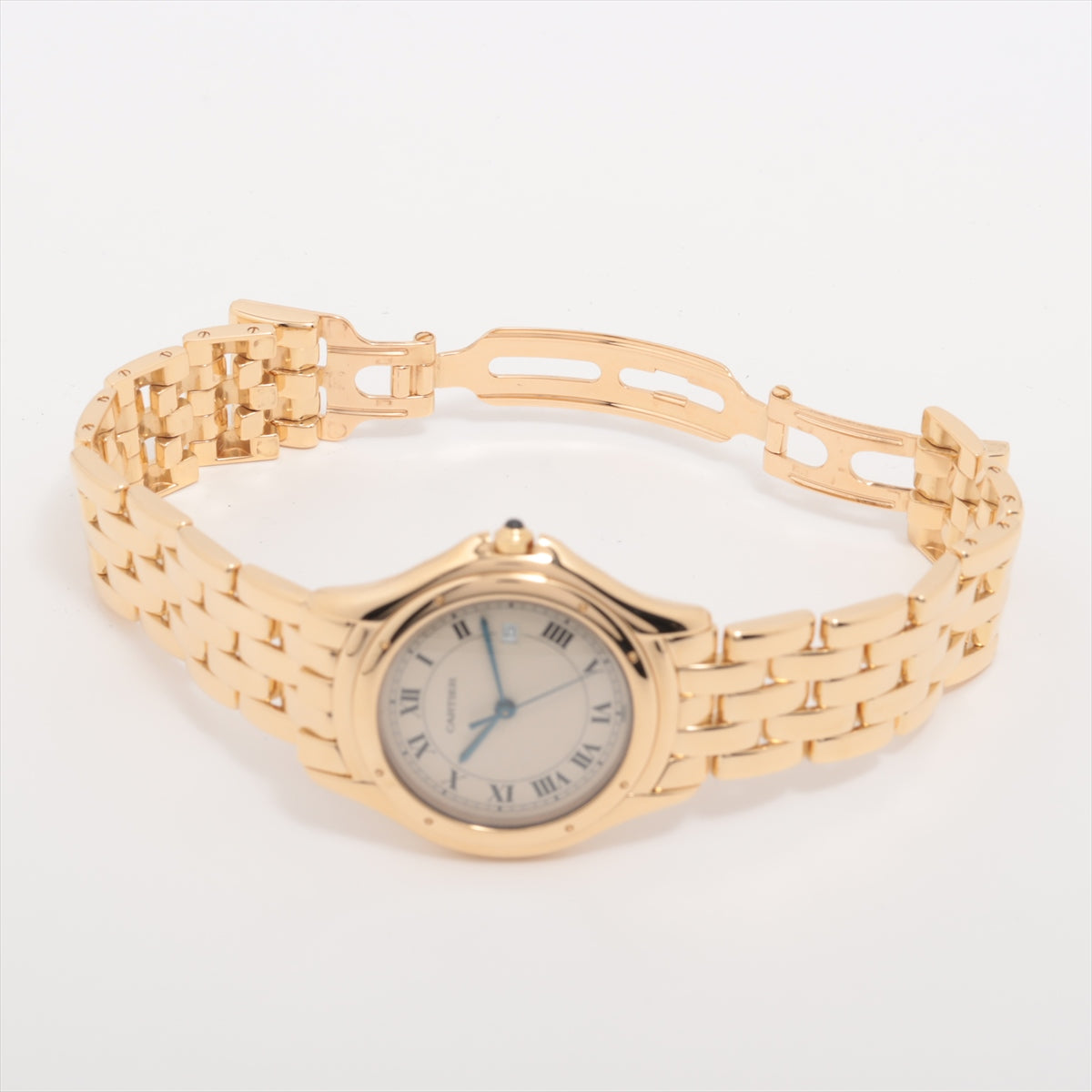 Cartier Cougar classic lm W3500453 YG QZ Ivory-Face Extra Link 1
