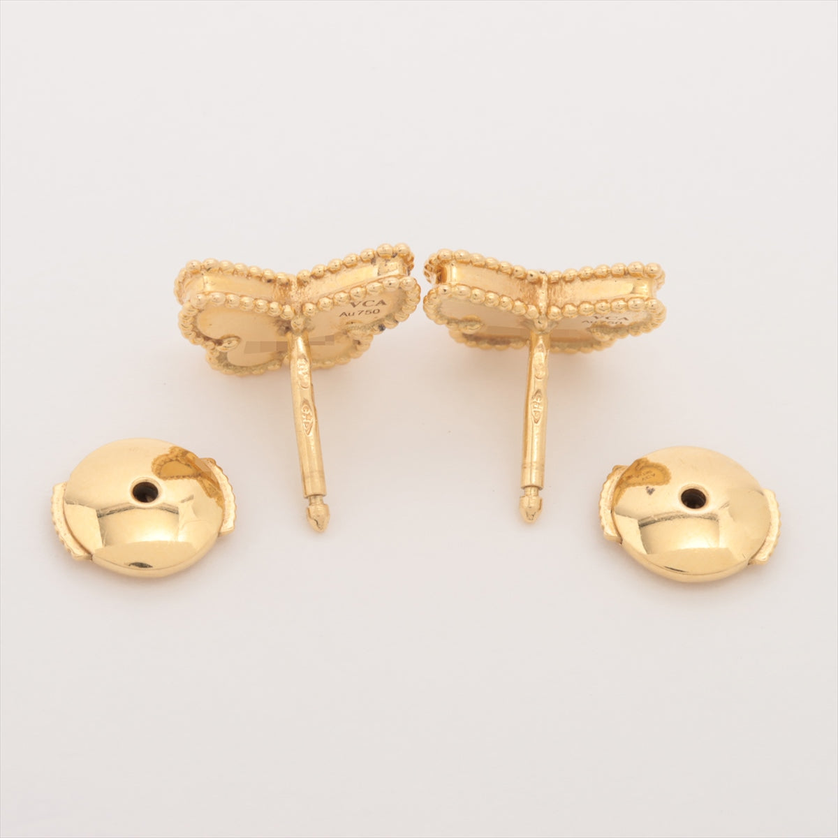Van Cleef & Arpels Sweet Alhambra Papillon shells Piercing jewelry 750(YG) 2.7g