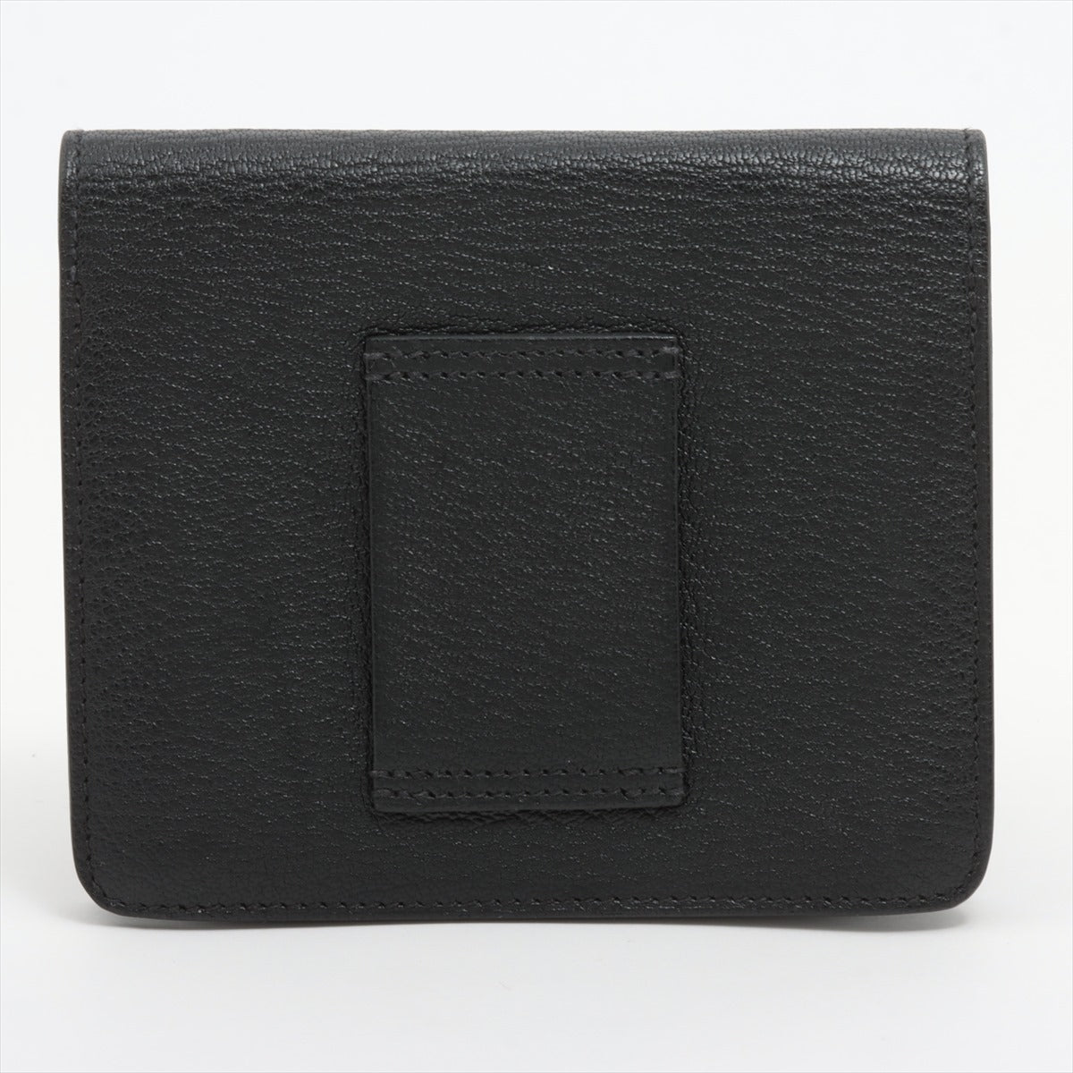 Hermès Lowris Chevre myzore Compact Wallet Black Gold Metal fittings B: 2023