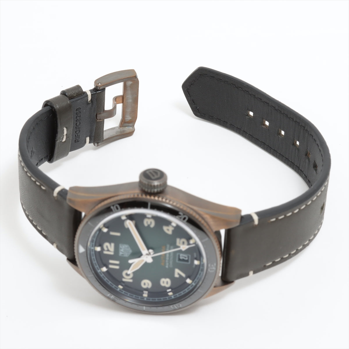 TAG Heuer Otavia WBE5190.FC8268 Bronze x leather AT Green-Face Case side stain