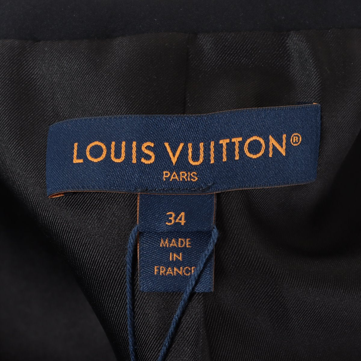 Louis Vuitton 24SS Wool & silk Collarless jacket 34 Ladies' Black  RW241WA 1AFFBY wetsuit pull tailored jacket