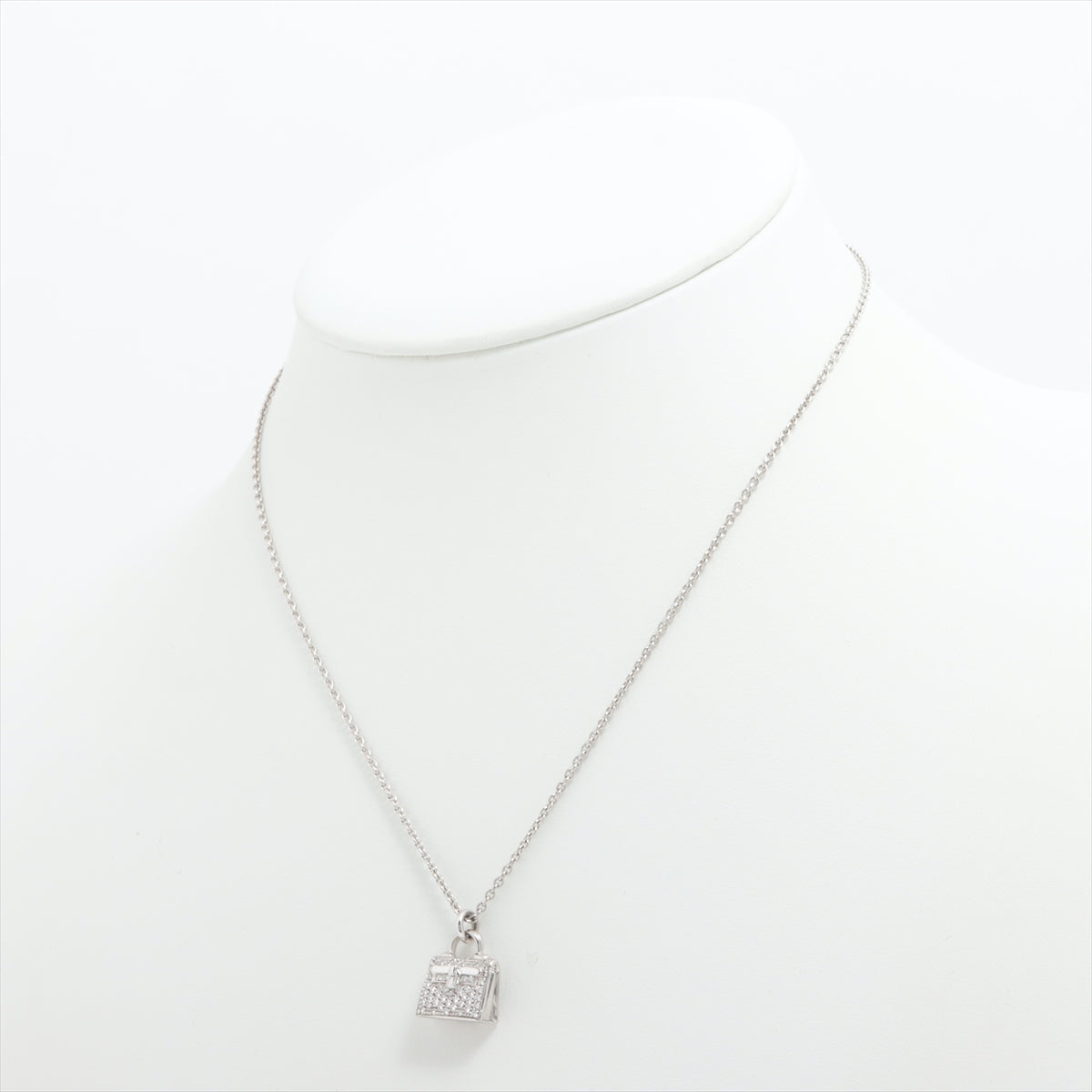 Hermès Kelly diamond Necklace 750(WG) 11.6g